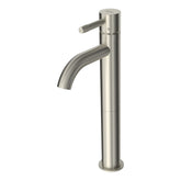 Parisi Tondo II High Basin Mixer with Curved Spout | Brushed Nickle